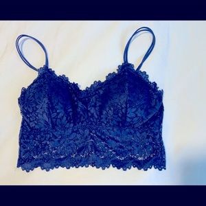 Royal Blue Lace Bralette Small